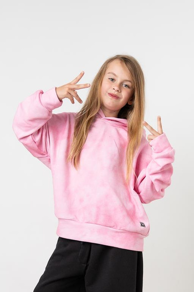PINK HOODIE TIE DYE