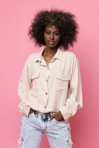 BEŻOWA KOSZULA DAMSKA NUDE