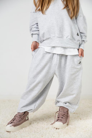 BAGGY PANTS GREY KID