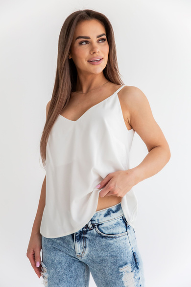 WHITE WOMEN'S TOP NYMFA