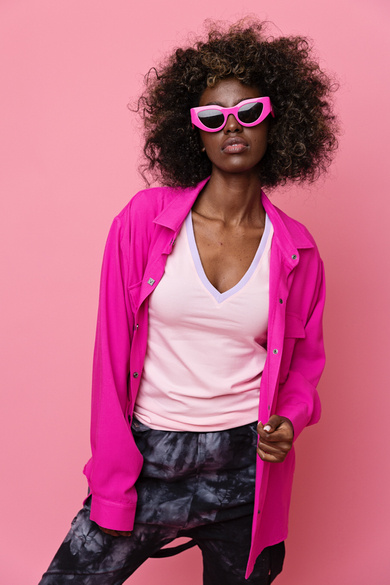 RÓZOWA KOSZULA DAMSKA LILY