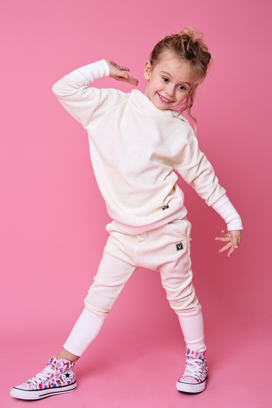 KREMOWY DRES WELUROWY YALER