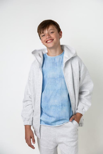 PŁASZCZOBLUZA GREY HOODIE